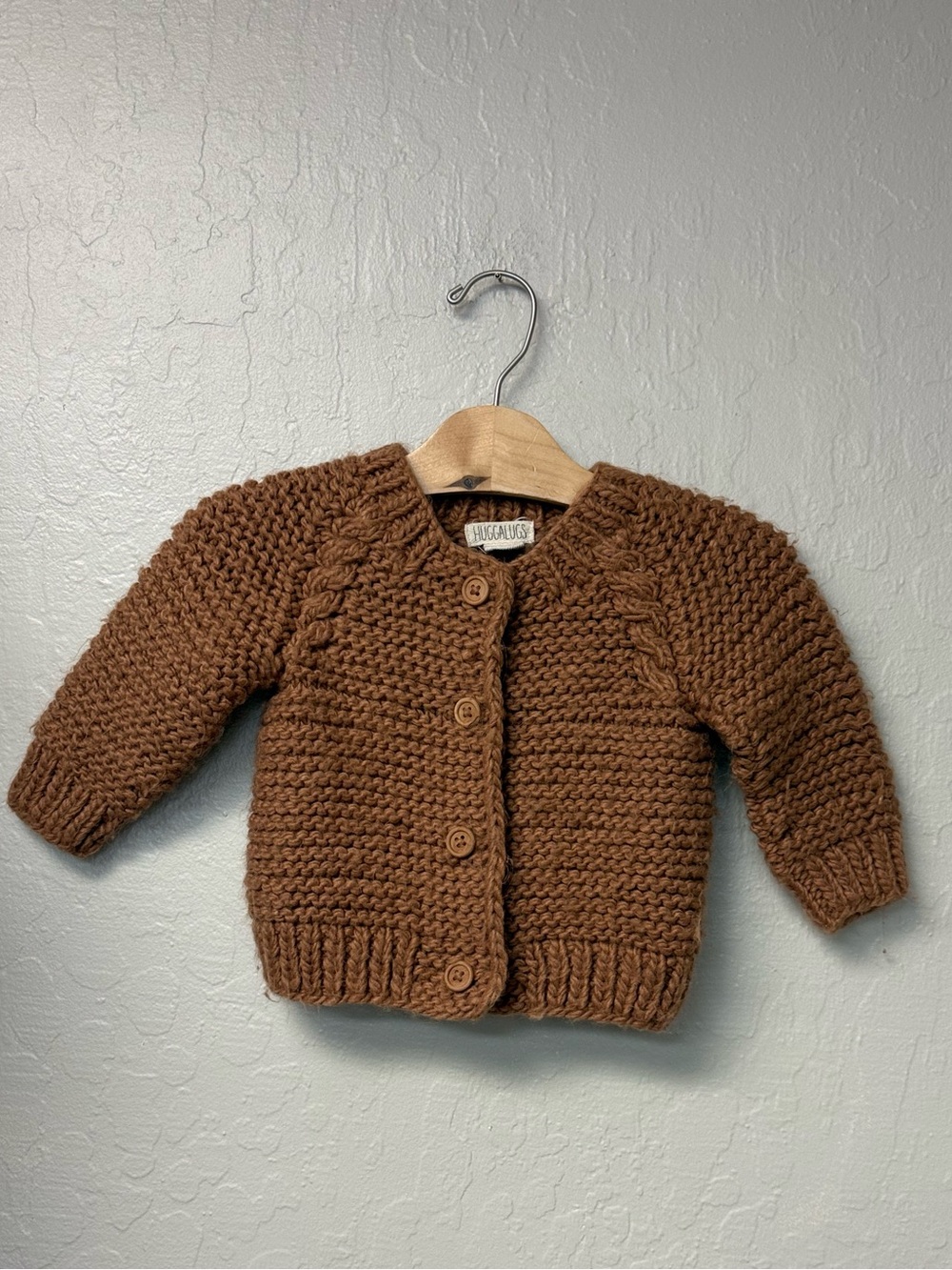 $18 ADD‎ ON huggalugs brown chunky cardigan the blueberry hill spearmintlove